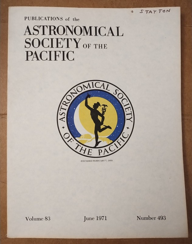 Publications of the Astronomical Society of the Pacific #493 June 1971
