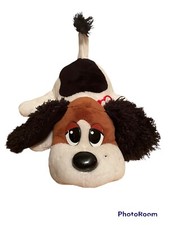2007 12" Pound Puppies Black White Puppy with Red Collar
