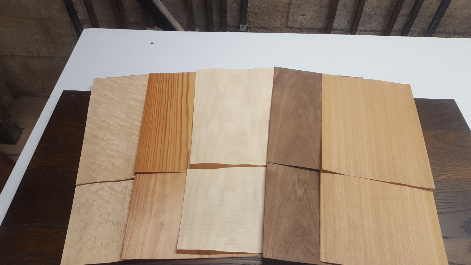 Wood Veneer Sample Pack 10 PIECES 300mm x 210mm for marquetry