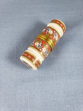 Staffordshire Enamels sewing needle box case hand painted HN