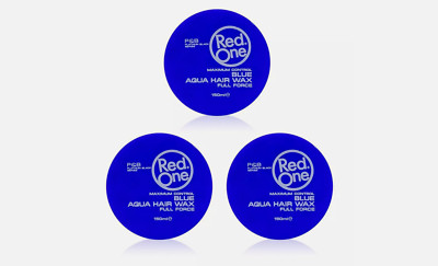 RedOne Aqua Hair Wax Full Force Blue 3er Pack 3x150ml Haarstyling Styling NEU