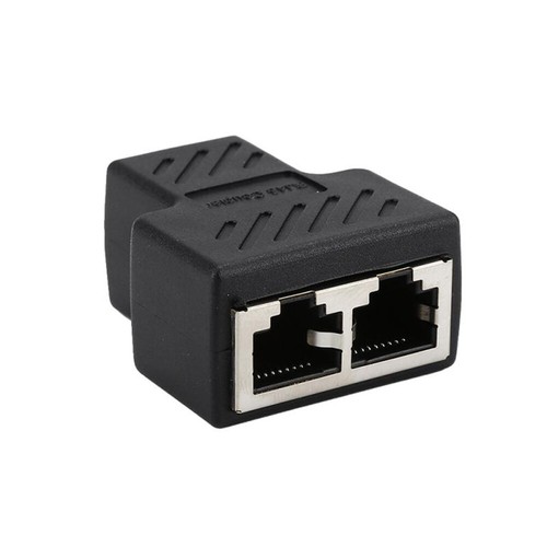 1 To 2 Ways Docking Plug Adapters Network Connector Coupler RJ45 Splitter - Afbeelding 12 van 14