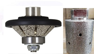 1 1/4'' marble Bevel Bullnose Router Bit 3 1/2'' Grinding drum granite concrete