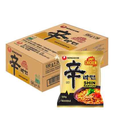 Nongshim Spicy Chicken Bowl Noodle Soup – 100g Instant Ramen, 6-Pack
