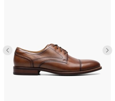 Florsheim Rucci Cap Toe Oxford Cognac Brown Leather Men display picture 1