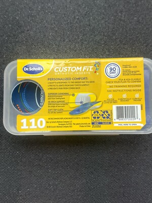 Scholl's Custom Fit Orthotic Inserts CF 110 3/4 Foot Length **NEW**