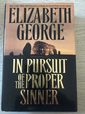 In Pursuit Of A Proper Sinner Elizabeth George Hardback 1989 VGC