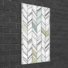 Tulup Acrylic Glass Print Wall Art Image 50x100cm - Herringbone pattern