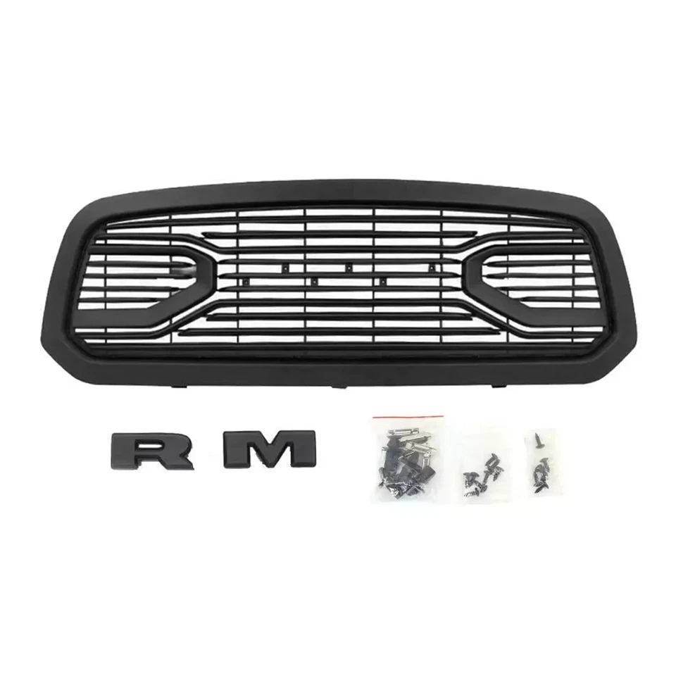 For 2013-2018 1500 Dodge Ram Front Grille Bumper Mesh Black Grill W/ Letters ABS Foto 4 de 4
