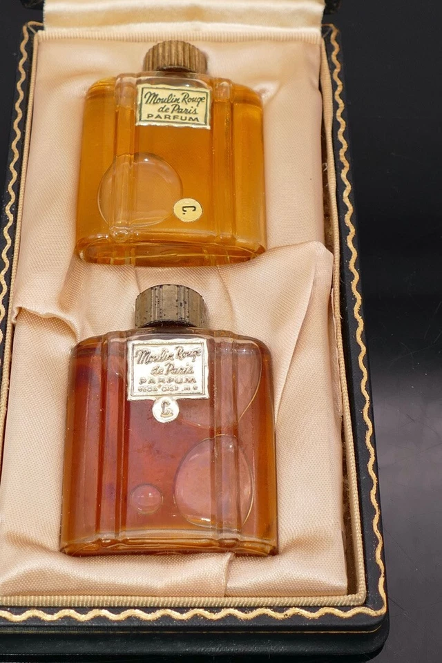 Juego de 2 botellas de perfume vintage años 40 Moulin Rouge de Paris nuevo en caja Foto 2 de 4