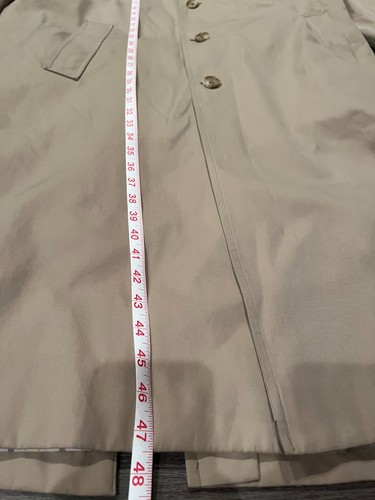 Brooks Brothers Trenchcoat Wollfutter hergestellt in den USA beige Größe XL 25,5 W x 47L - Bild 3 von 7