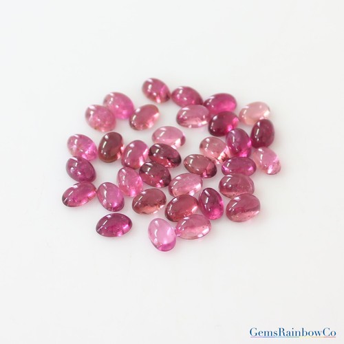 Tourmaline Pink Oval 5x3mm, 6x4mm and 7x5mm Cabochon Loose gemstone AAA Quality - Picture 5 of 6