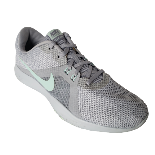 Nike Women's Flex Trainer TR 8 Lace Up Running Shoes, Gray, AJ8168-003, Size: 9W - Picture 1 of 11