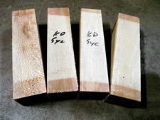 FOUR (4) KILN DRIED SYCAMORE TURNING BLANKS LATHE WOOD LUMBER 3" X 3" X 12"