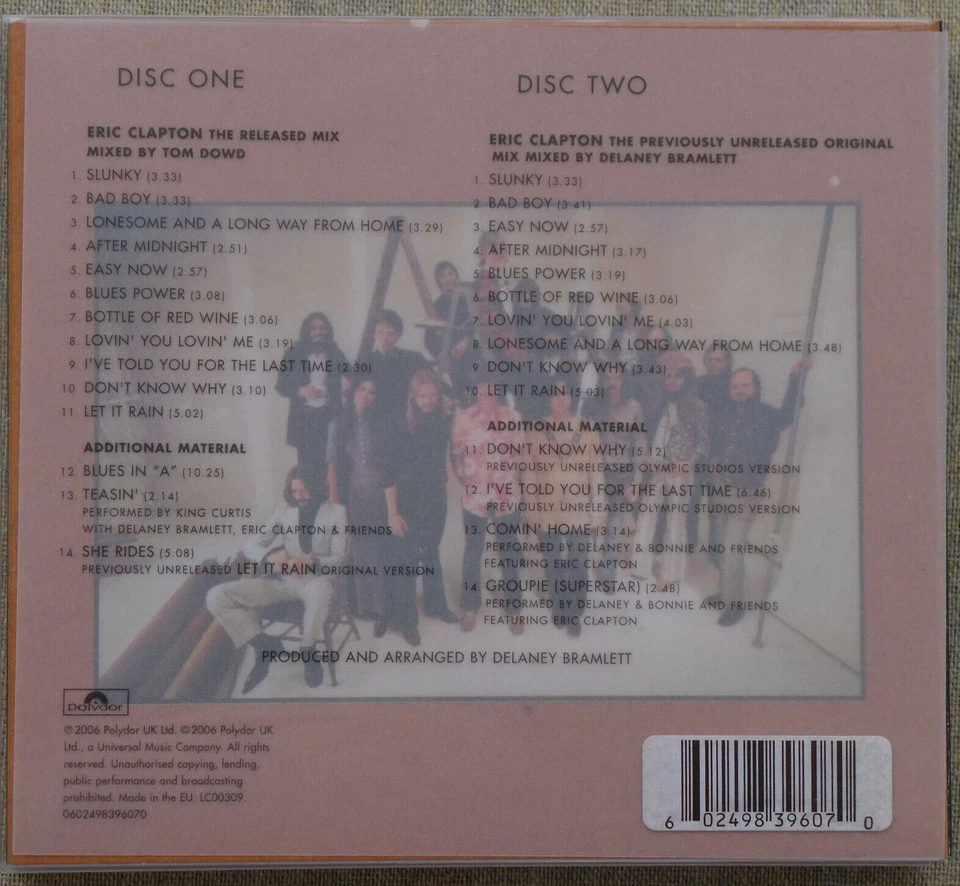 ERIC CLAPTON - ERIC CLAPTON  - 2 CD DELUXE EDITION - TOP-ZUSTAND - Bild 2 von 4