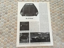FERRARI 250 MM V12 2.9L VIGNALE BARCHETTA R&T ARTICLE BROCHURE 1953-54