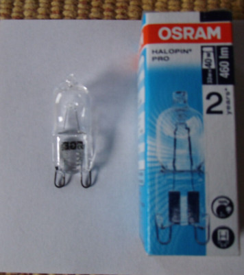 Halogen Hochvolt Lampe 48W 230V G9 740lm Halopin Pro