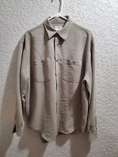 Original Island Sport Tan Button Down Long Sleeve Men's Large