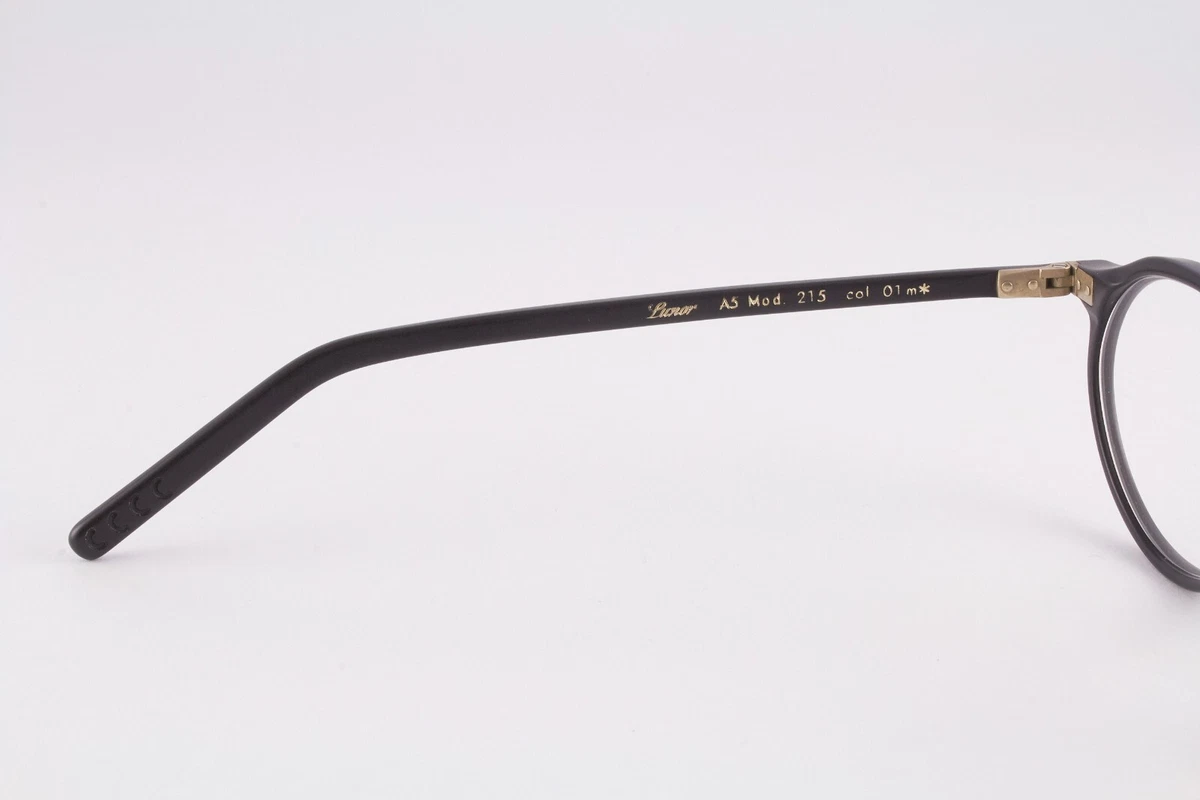 Rare Authentic Lunor A5 Mod. 215 Col 01 46mm Matte Black Glasses Germany