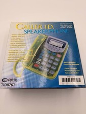 Curtis Corded Telephone White Wall Mountable Caller ID Speaker Phone TID2817
