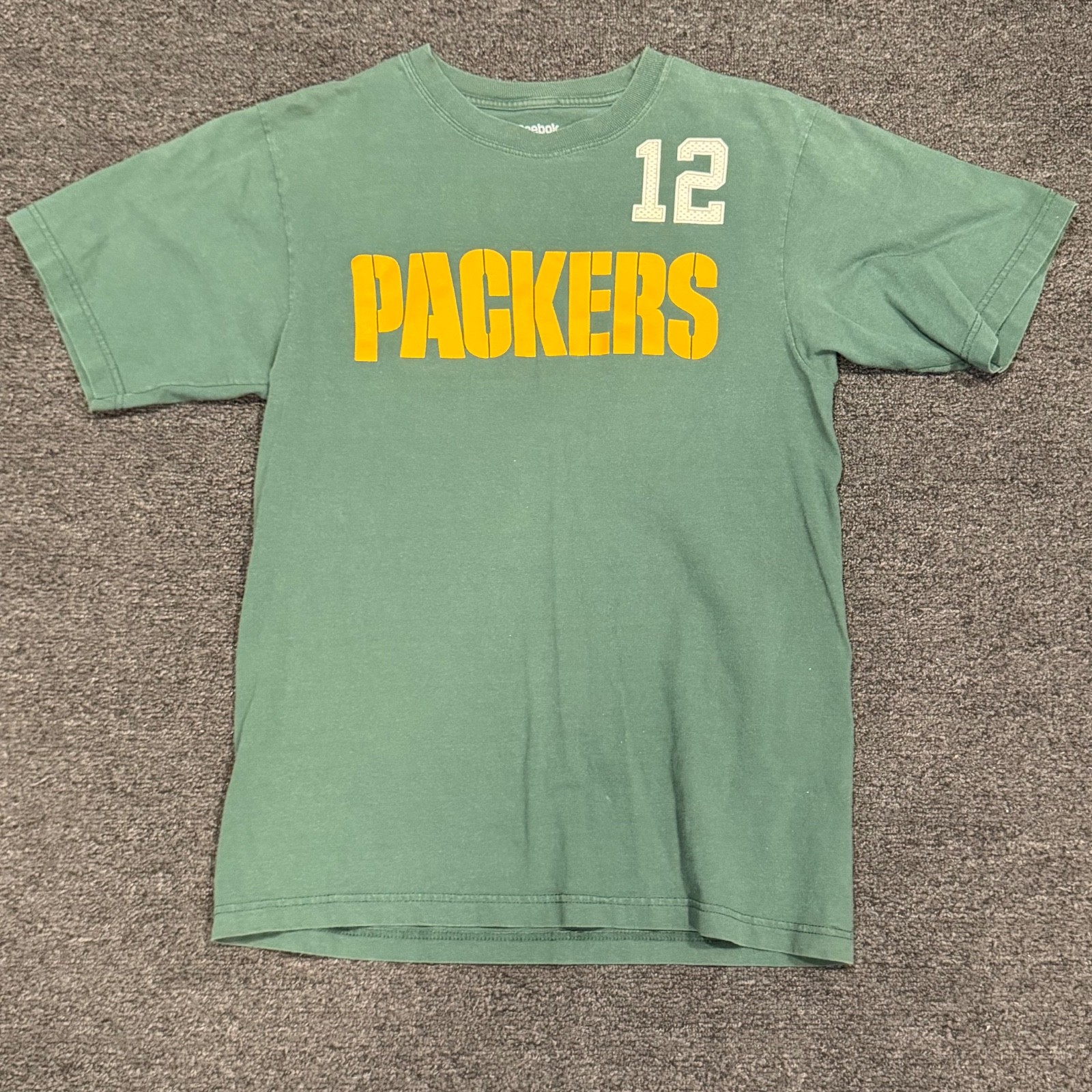 Vintage Aaron Rodgers #12 NFL Reebok Green Bay Packers Green T Shirt Men’s M
