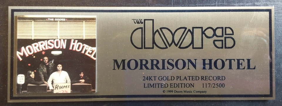 The Doors - Morrison Hotel disco chapado en oro 24k - Enmarcado - #117/2500 Foto 4 de 4