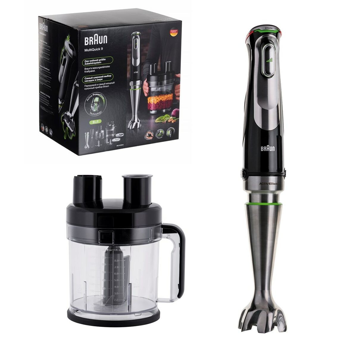 Braun Standmixer MQ9195XLI 1200 W Edelstahl schwarz