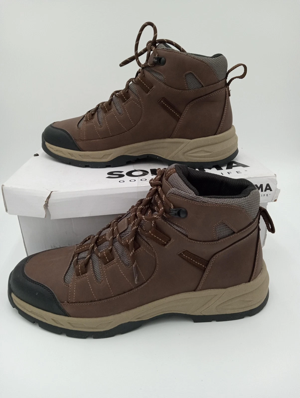 Sonoma Goods For Life Henrikk Boots Mens Brown Combat Hiking Ankle Size 11