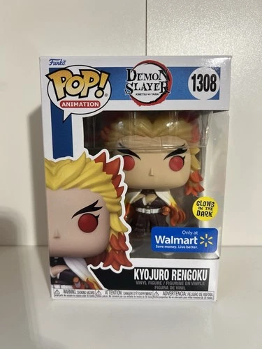 Funko Pop! Demon Slayer Kyojuro Rengoku #1308 Glow in the Dark Walmart Exclusive