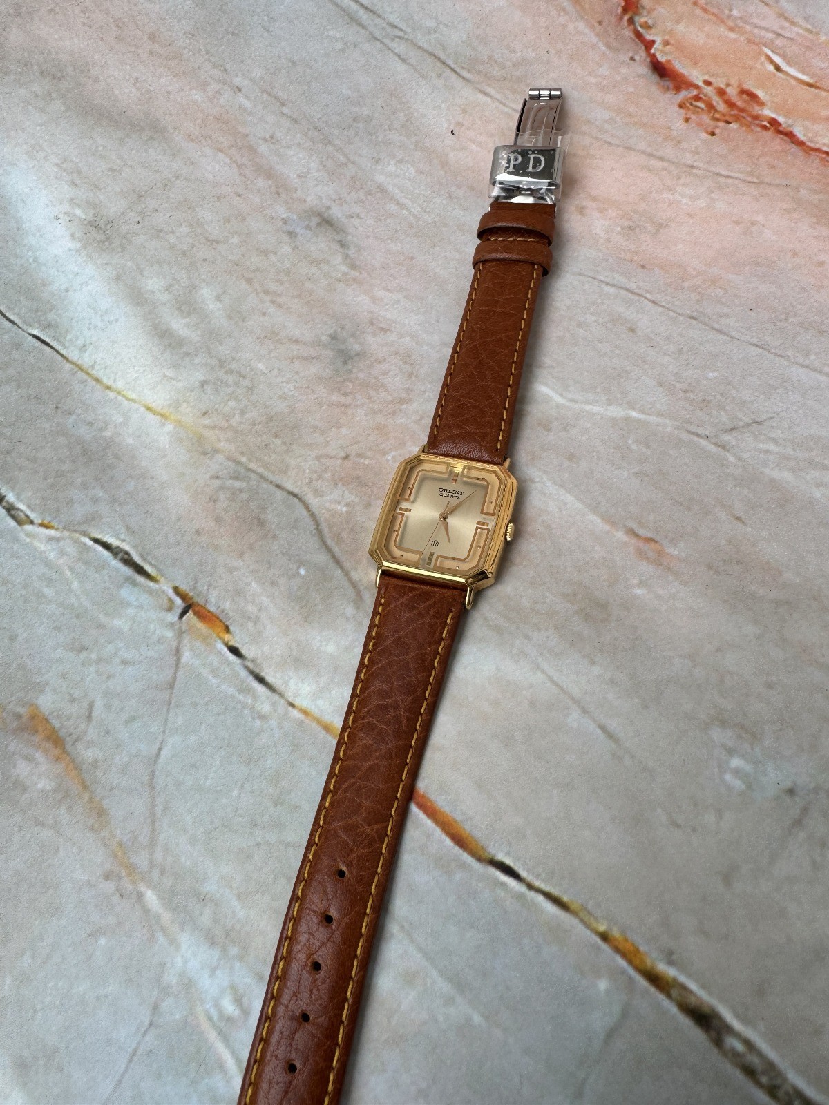 Vintage Orient Rectangular Quartz Watch – 1980s J… - image 6