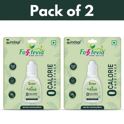 Zindagi Stevia Liquid, Natural Sugar Free Sweetener, Zero Calorie & Vegan 20ml