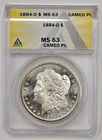 1884-O Morgan Silver Dollar ANACS MS63 Cameo PL
