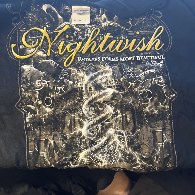 Nightwish Endless Forms Most Beautiful Short Sleeve T-shirt Size Medium Metal