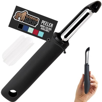 Stainless Steel Peeler, Swivel Blade, For Apples Potatoes Carrots, Black