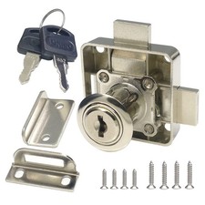 Double Door Lock Cabinet Drawer Lock Safety Lock Keyed Alike Double Deadbol...