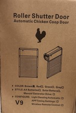Automatic Chicken Coop Door Roller Shutter W/Remote Brown New In Box