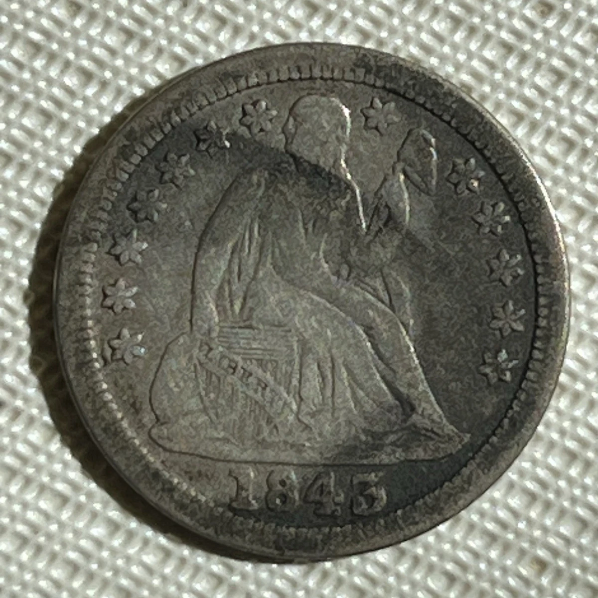 Circulated Silver Seated Liberty Dimes (1837-1891) 1843 Year for