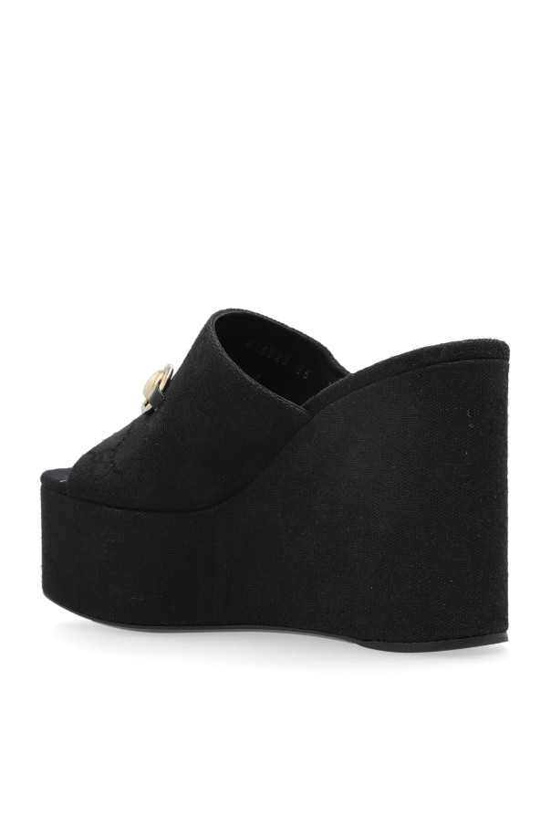 Gucci - Women - Wedge Sandals - Black thumbnail 5