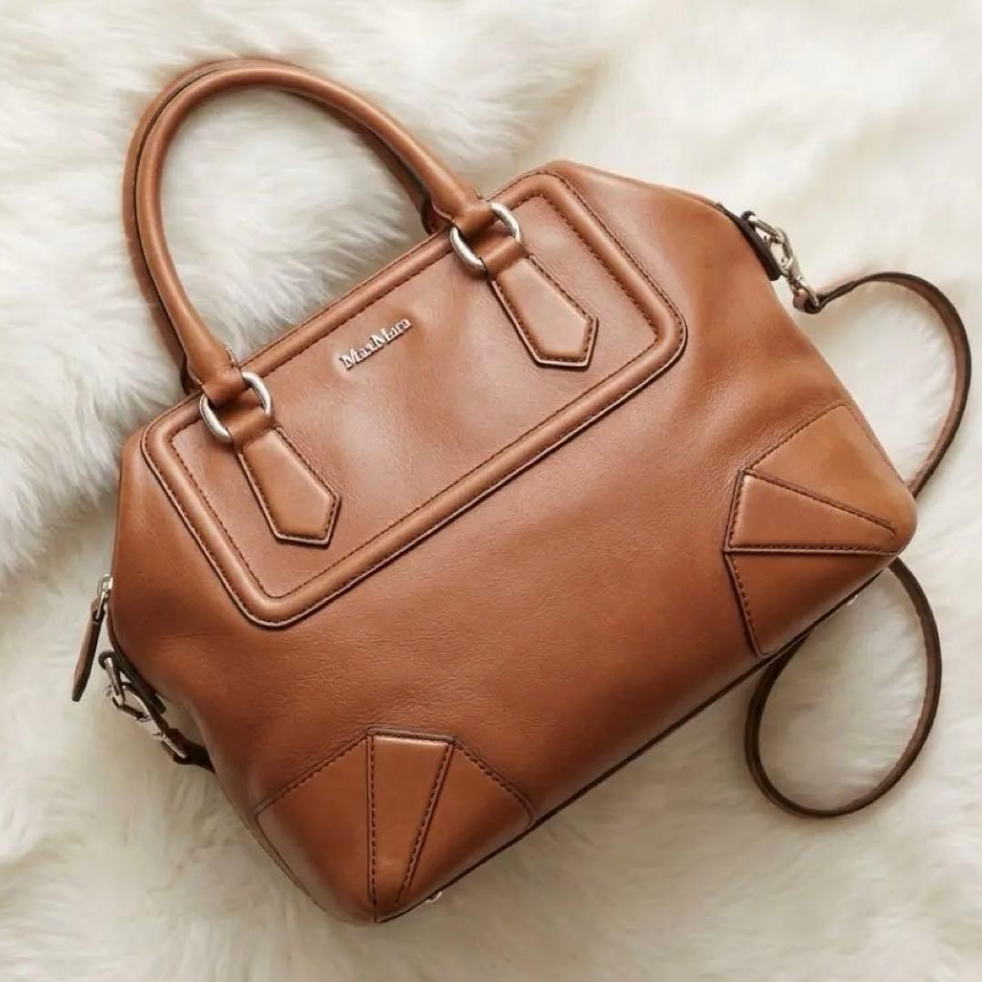 Max Mara Leather 2Way Shoulder Bag