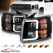 07-14 Led Bar Tube Black Projector Headlight For Chevy Silverado 1500 2500 3500 07-14 Led Bar Tube Black Projector Headlight For Chevy Silverado 1500 2500 3500