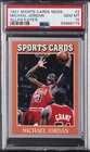 1991 ALLAN KAYE'S SPORTS CARDS NEWS MAGAZINE HAND CUT #2 MICHAEL JORDAN PSA 10