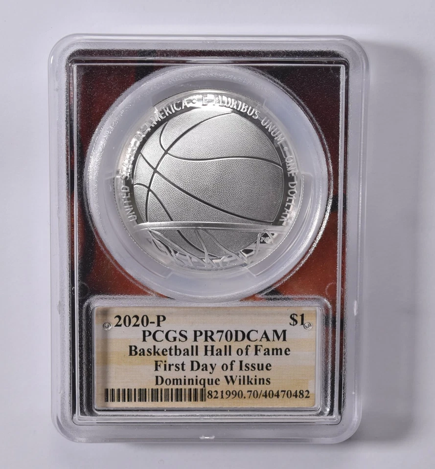 PR70 2020-P DOMINIQUE WILKINS Basketball HOF Commemorative Dollar PCGS *5894 - Image 2 of 4