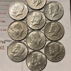 Lot of 10 JFK 1965 1966 1967 1968 1969 Half Dollar Coin 40% Silver Kennedy 50c