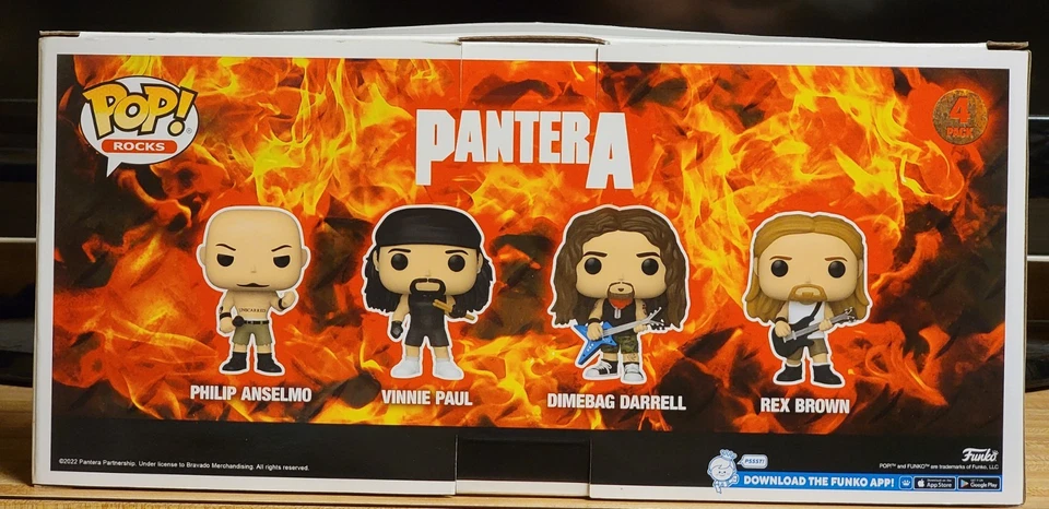Funko Pop! PANTERA 4 Pack Dimebag Darrell Phil Anselmo Vinnie Paul Rex Brown NEW - Image 3 of 4