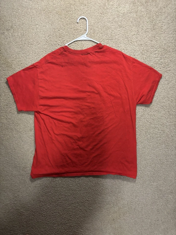 Camiseta Saint or Sinner Calavera Mariposa Para Hombres XL Roja Popular Camiseta Gráfica Veneno Foto 4 de 4