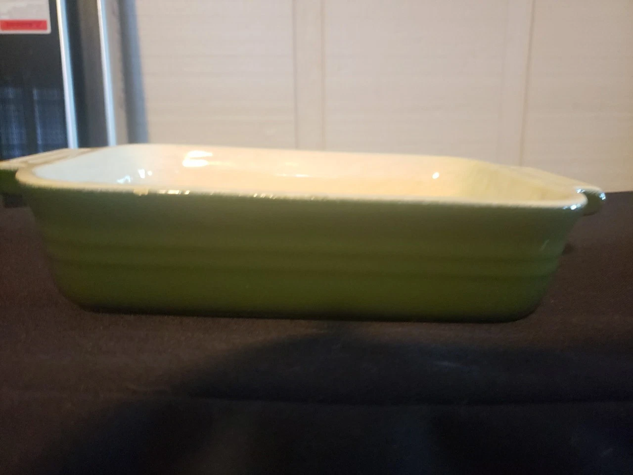 Le Creuset Dark Green Mini Baking Dish Casserole 5" x 7" Stoneware Rectangular