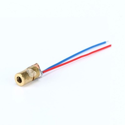 10/100pc Adjustable Laser Dot Diode Module Red Copper Head 650nm 6mm 3V/5V 5mW