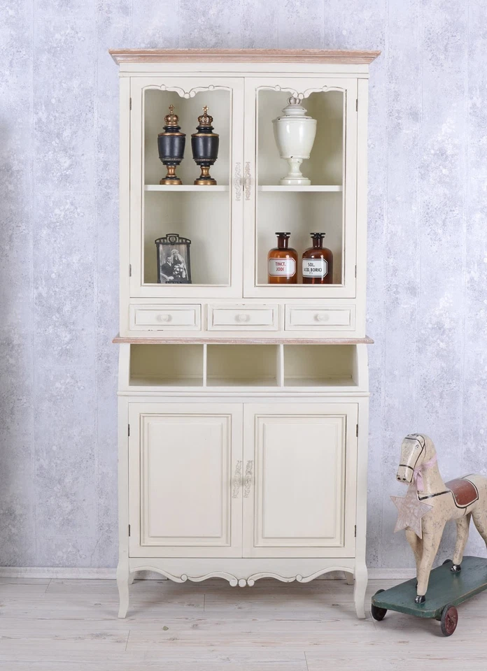 Küchenschrank Antik Buffet Vitrinenschrank Küchenvitrine Holz Küchenanrichte - Bild 3 von 3