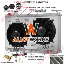 3 Row Radiator Shroud Fan Kits For 91-97 Toyota Aristo Jzs147 2jz-ge Lexus Gs300