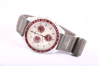 Omega x Swatch Moonswatch Mission to Pluto Mens Quartz Chronograph Watch Working